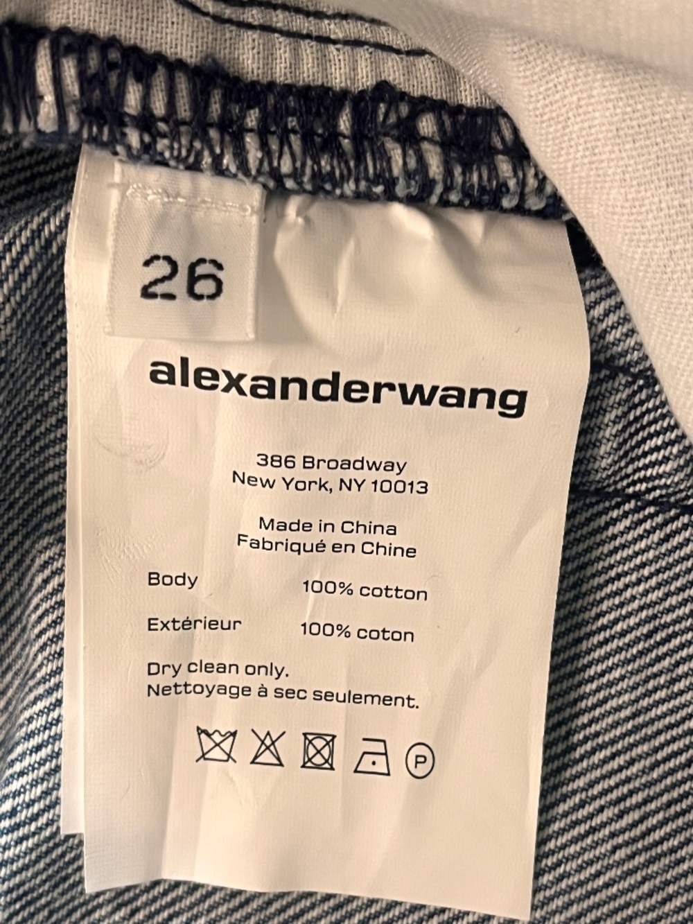 NWT Alexander Wang Raver High-rise Belted Wide Leg Jeans Sz 26 - Picture 9 of 15